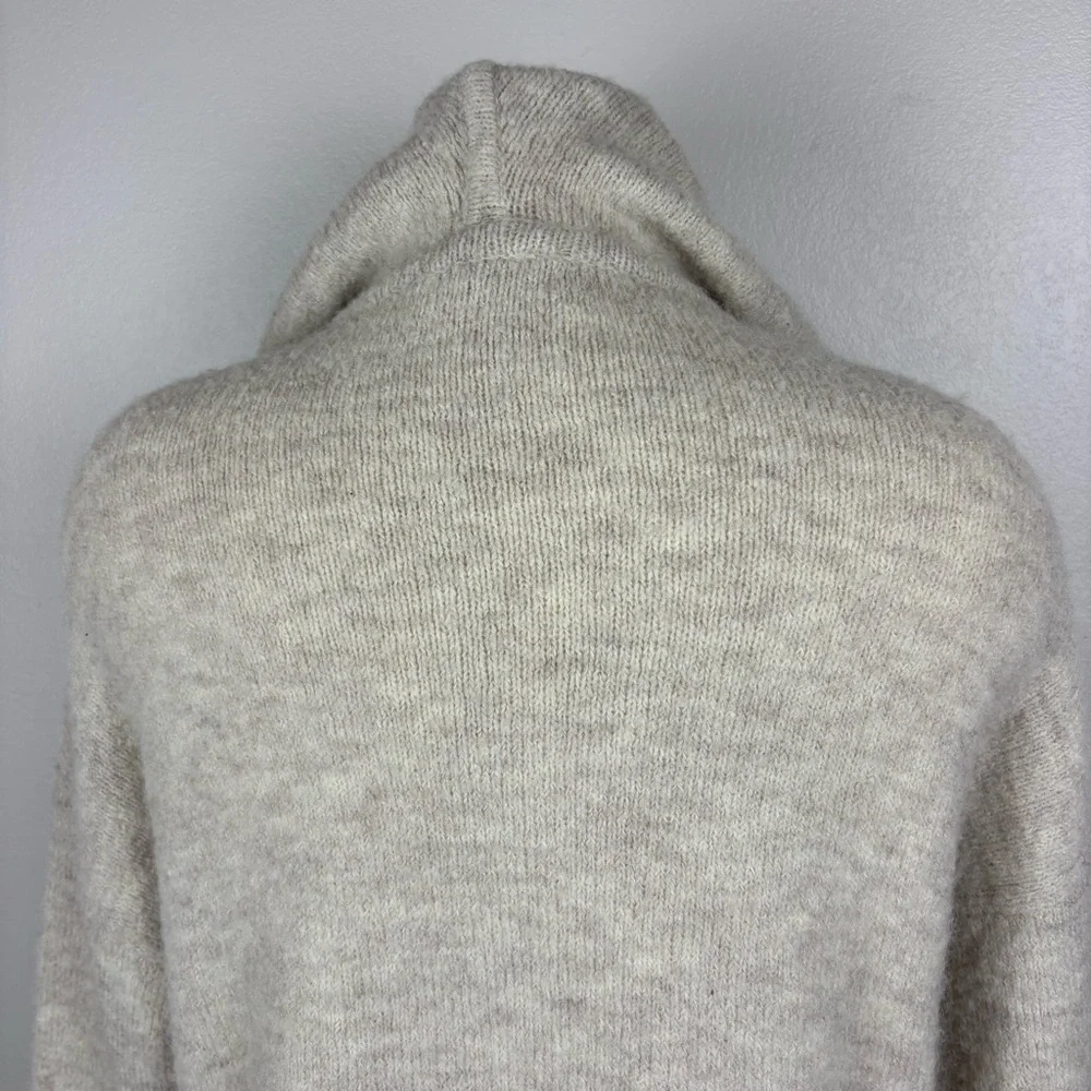 Madewell Wilmington‎ Hoodie Sweater Pullover Size S Oatmeal Beige Pockets Wool